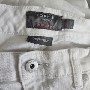White crop torrid jeans
